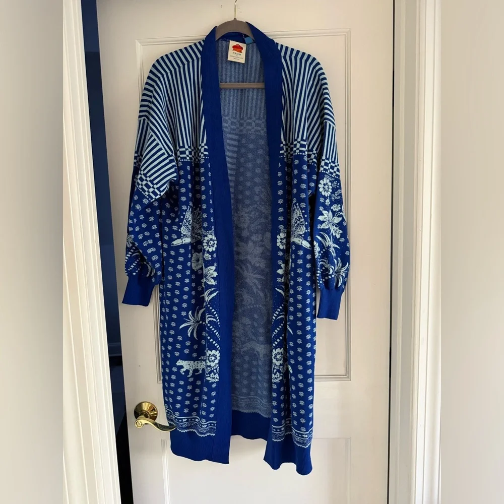 NWT Farm Rio x Anthropologie Printed Cardigan - Picture 4 of 9